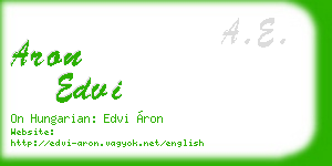 aron edvi business card